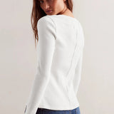 Cardigan a coste a maniche lunghe slim