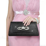 Pochette da polso nera da sera