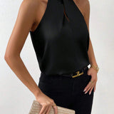 Elegante top con scollo all'americana per donna - Stile semplice - Perfetto per gli eventi