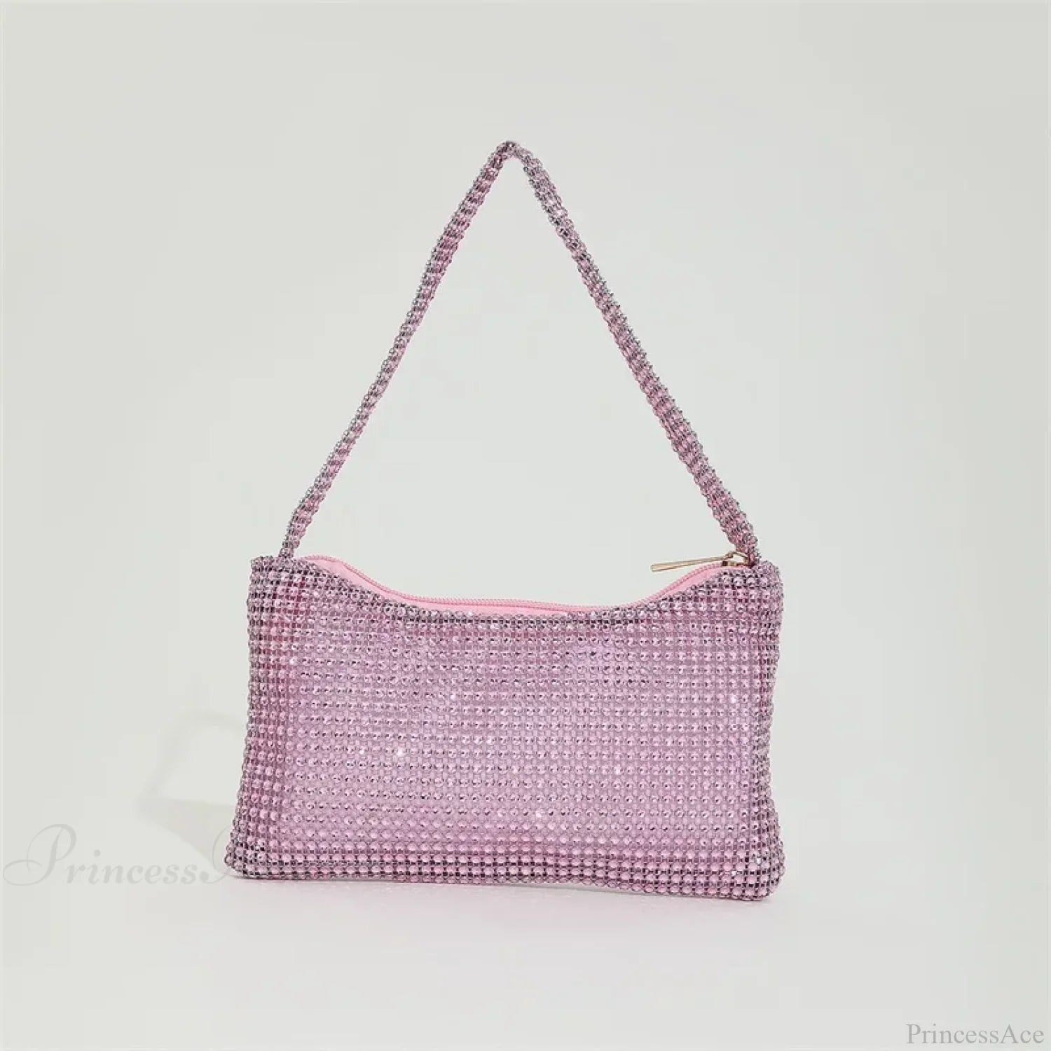 Borsa da sera con strass scintillanti e tracolla di diamanti per feste di matrimonio