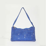 Borsa da sera con strass scintillanti e tracolla di diamanti per feste di matrimonio