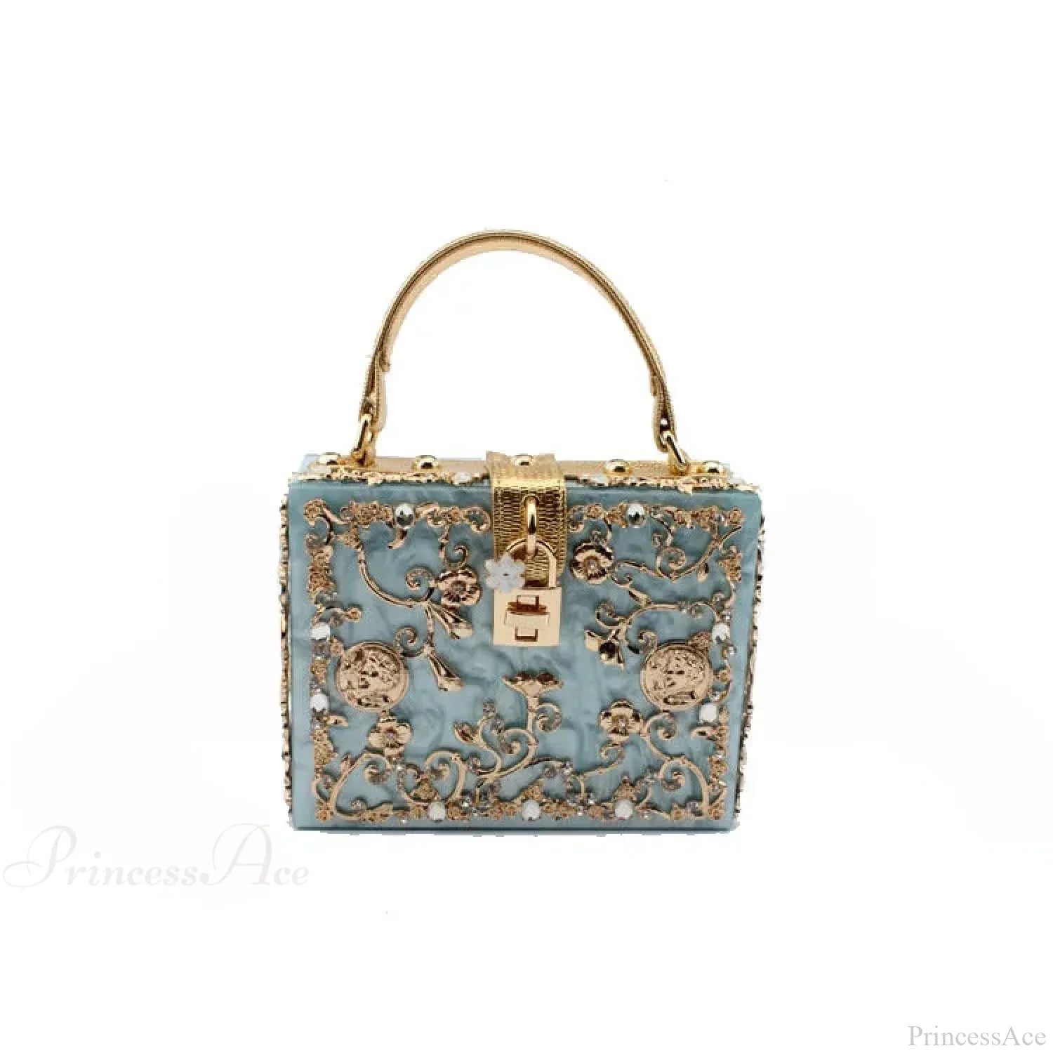 Borsa da sera con cuore e paillettes scintillanti