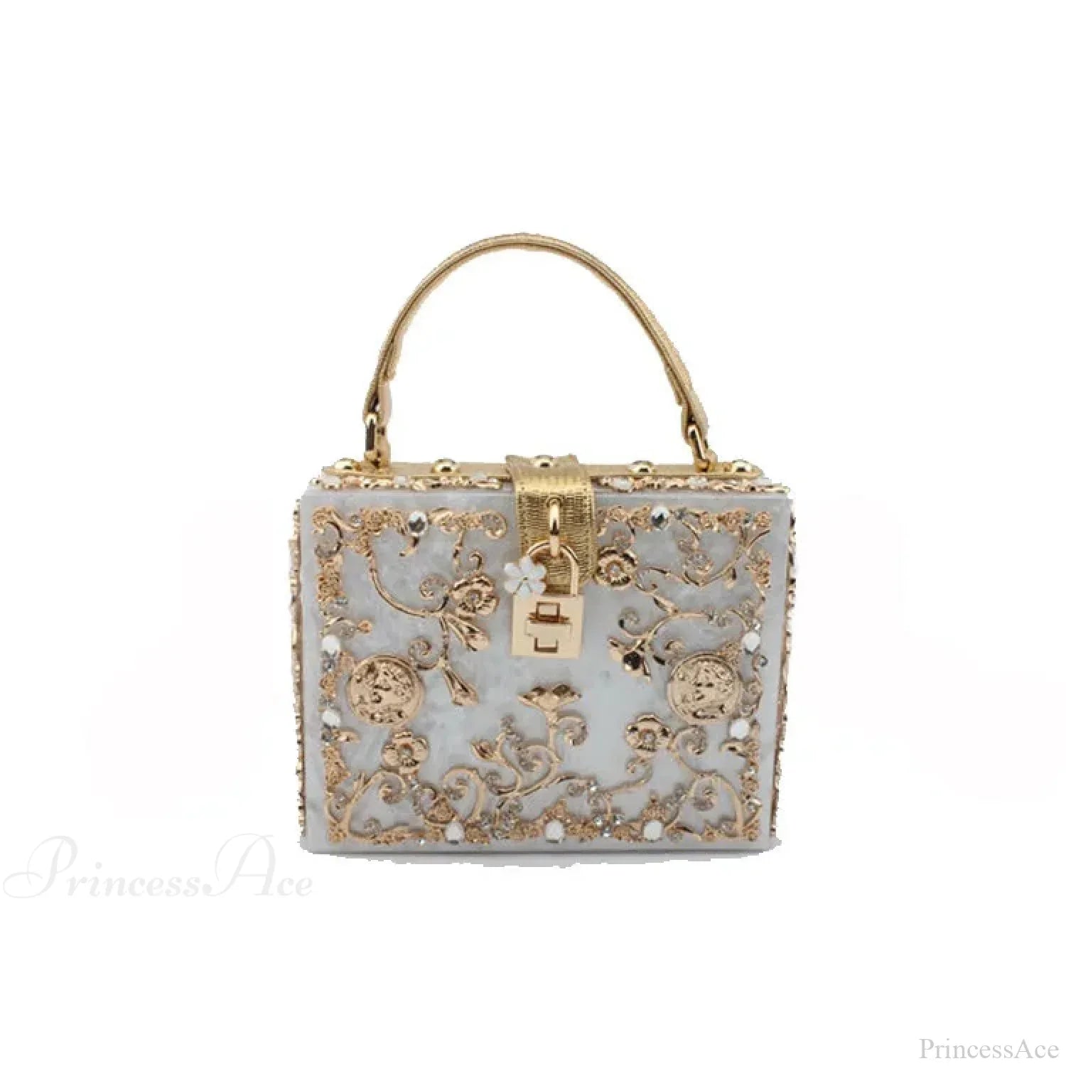 Borsa da sera con cuore e paillettes scintillanti