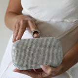 Pochette da sera in cristallo dorato da sposa