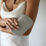 Pochette da sera in cristallo dorato da sposa