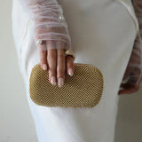 Pochette da sera in cristallo dorato da sposa