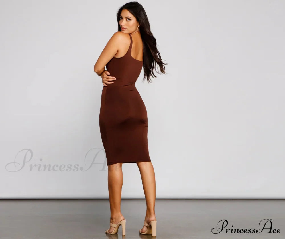 Bring On Basics - Abito midi senza maniche affascinante