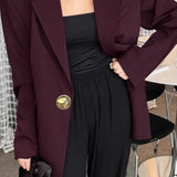 Cappotto retrò professionale su misura bordeaux