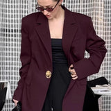 Cappotto retrò professionale su misura bordeaux