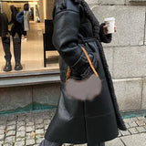 Soprabito bordeaux con collo a sciarpa e lacci