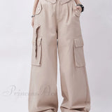 Jeans boyfriend larghi e graziosi verdi con bottoni