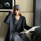 Blazer casual nero oversize