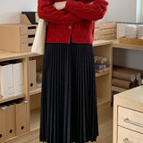 Cardigan a coste con fiocco scintillante