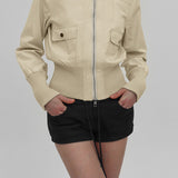 Giacca Utility con cintura e collo alto