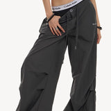 Pantaloni cargo militari grigi retrò Y2K