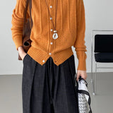 Cardigan in maglia di lana atmosferica