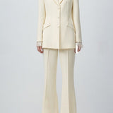 Blazer in pizzo beige