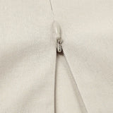 Abito lungo in cotone e lino con scollo a V