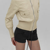 Giacca casual con tasca con cerniera e collo alto