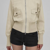 Giacca casual con tasca con cerniera e collo alto