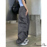 Pantaloni da jogging casual dritti con tasche larghe sulle gambe
