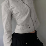 Giacca casual cargo con risvolto e cerniera