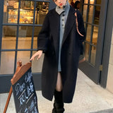 Soprabito primaverile casual in lana con collo a tacca