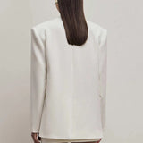 Blazer monopetto aderente con spalle regolari