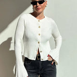 Cardigan sottile in maglia a coste