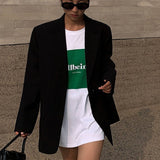 Blazer nero stile retrò ampio