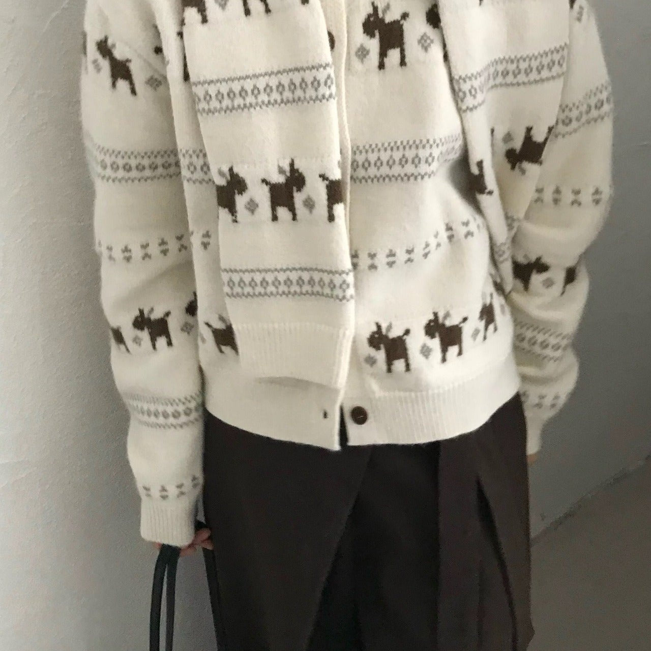 Cardigan in maglia con nappe