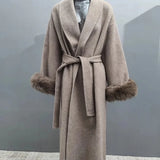 Soprabito elegante in lana marrone