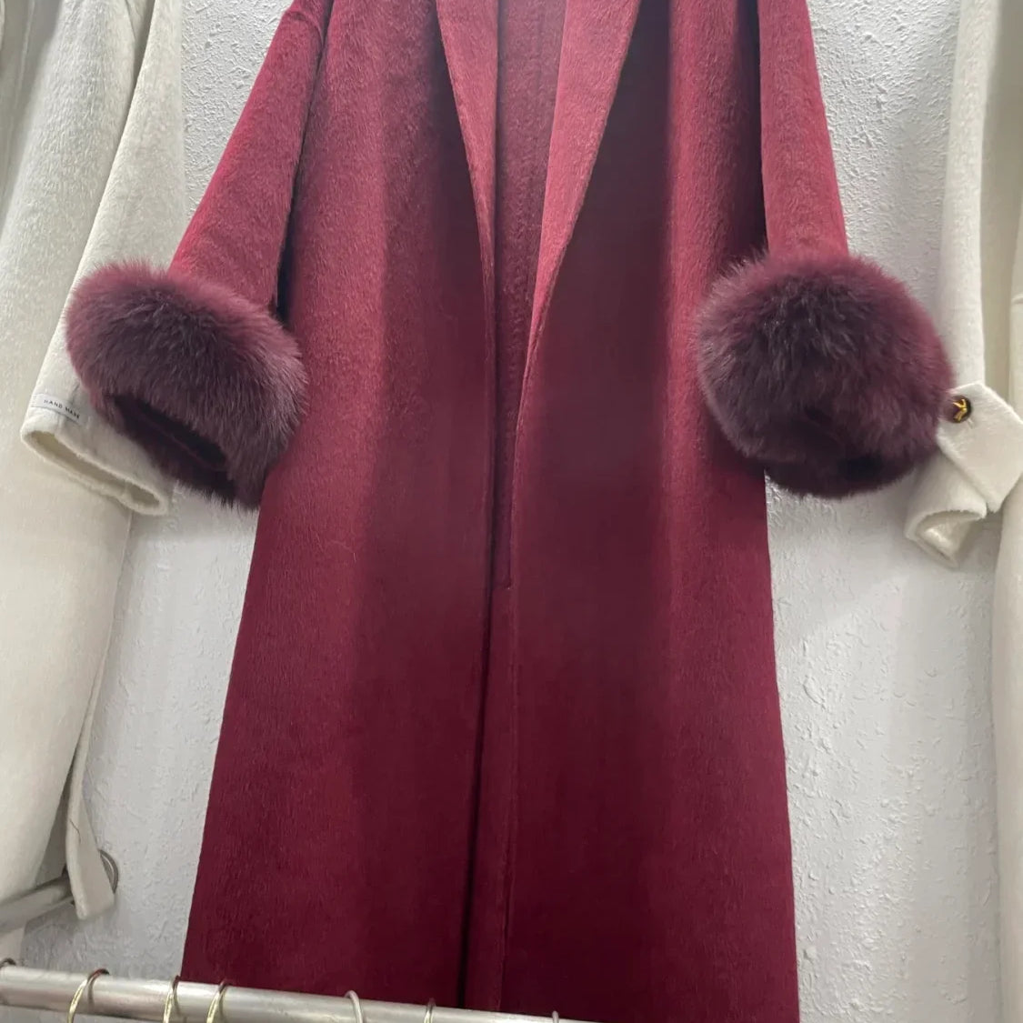 Soprabito elegante in lana marrone