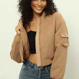 Giubbotto bomber trapuntato in lana casual ed elegante