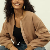 Giubbotto bomber trapuntato in lana casual ed elegante