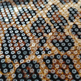 Giacca corta da baseball con stampa leopardata e paillettes chic