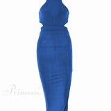 Top alla moda a maniche lunghe in rete trasparente con ritagli