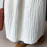 Gonna midi imbottita in cotone trapuntato vintage