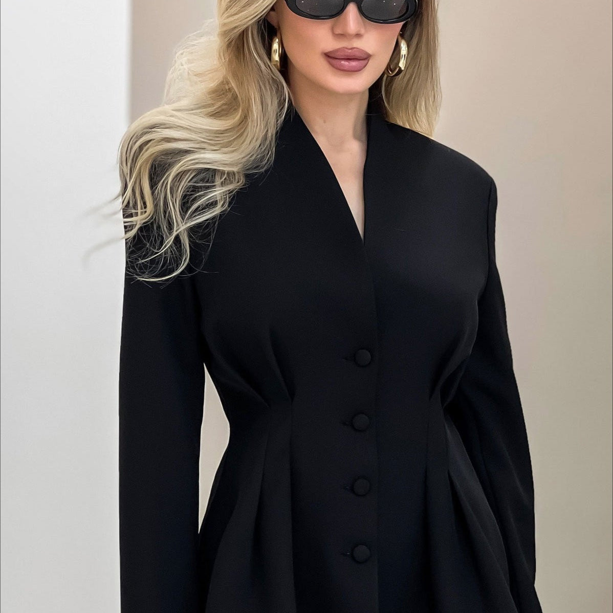 Blazer slim fit con cintura