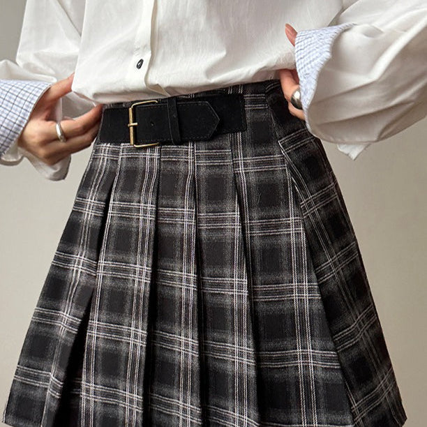 Gonna plissettata scozzese vintage