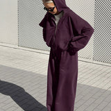 Set due pezzi con felpa con cappuccio e pantaloni della tuta vintage