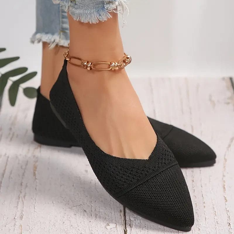Scarpe basse da donna - Eleganti punta affilata - Tessuto traspirante - Comfort quotidiano