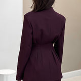 Blazer con scollo a V e cintura in vita