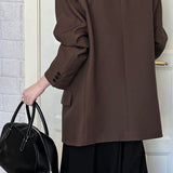 Blazer casual vintage a maniche lunghe