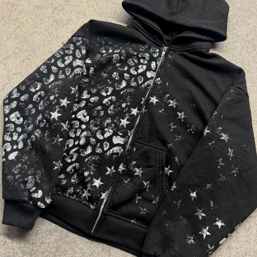 Felpa con cappuccio stampata in stile street