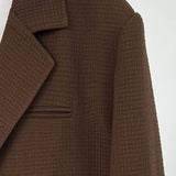 Blazer oversize con texture a nido d'ape