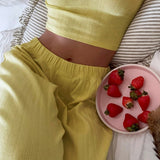 Set di due pezzi con pantaloni morbidi e rilassati