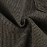 Pantaloni cargo vintage in denim multitasche a vita media