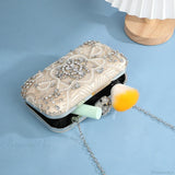 Pochette da sera con strass e cristalli di diamanti firmata, borsa da festa per matrimonio