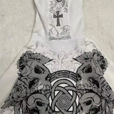 Felpa oversize con stampa mimetica retrò